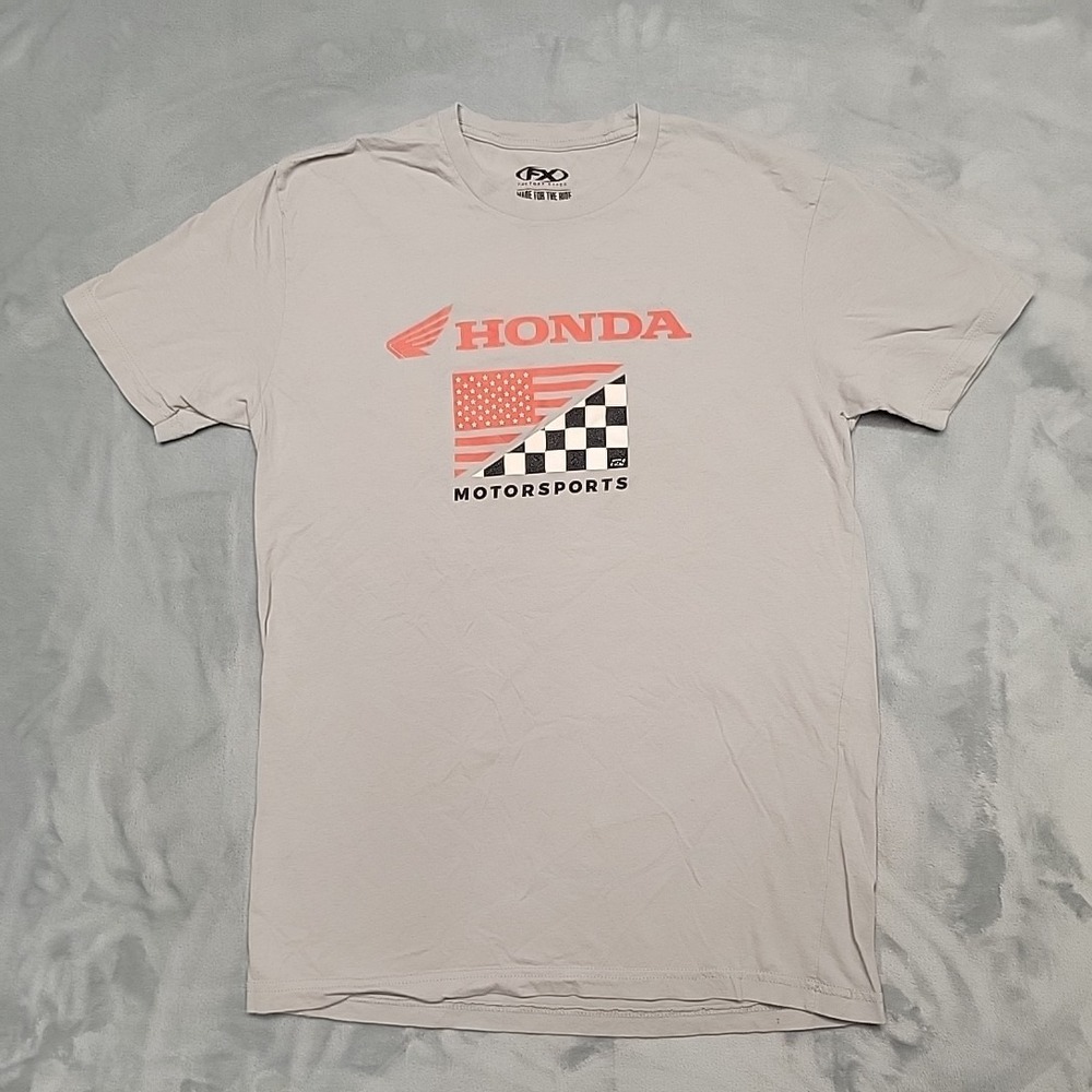 Factory Effex Shirt Mens Medium Gray Honda Motorsports FX‎ Racing Motocross Tee